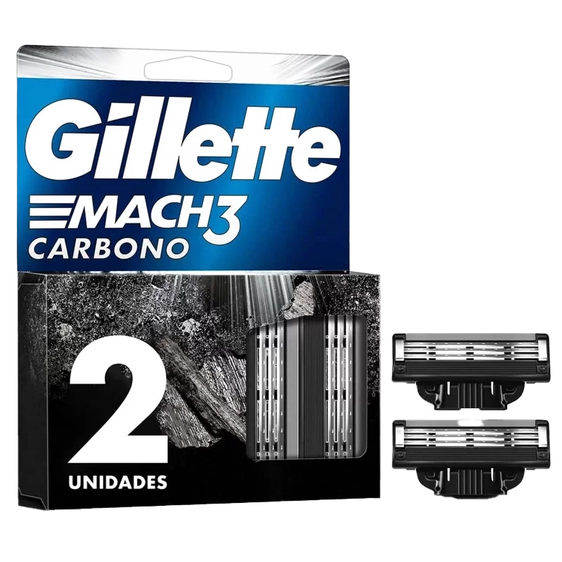 RESPUESTO MAQUINA DE AFEITAR GILLETTE MACH3 CARBONO X 2 UND